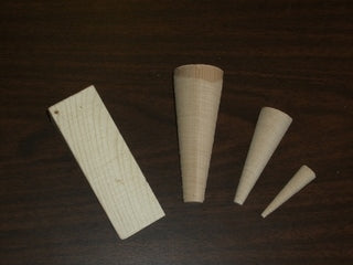 Wood Hole Plugs - 3 Cones and 1 Wedge