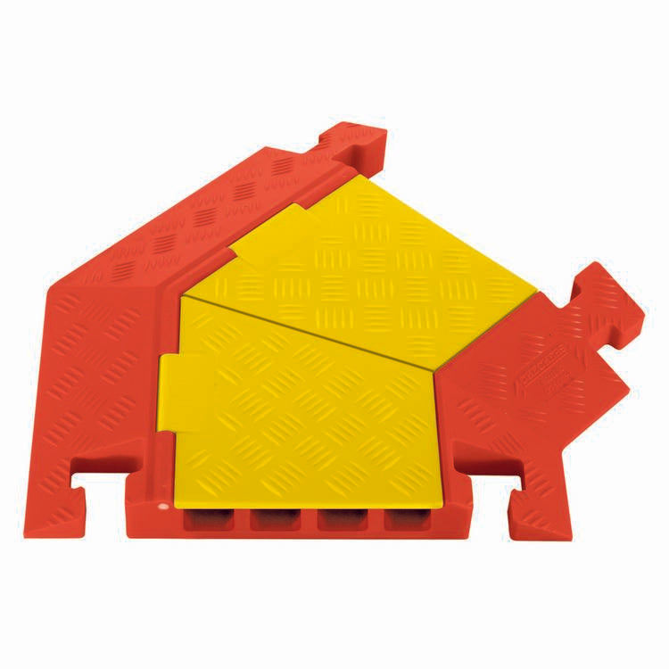 Cable Protector Turn 4 Channel - Model CPT4X125-R-Y/O