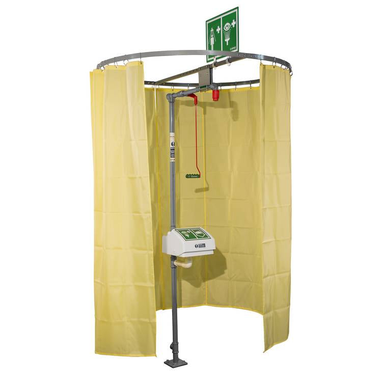 Hughes Safety Shower Modesty Curtain, Pipe Mounted