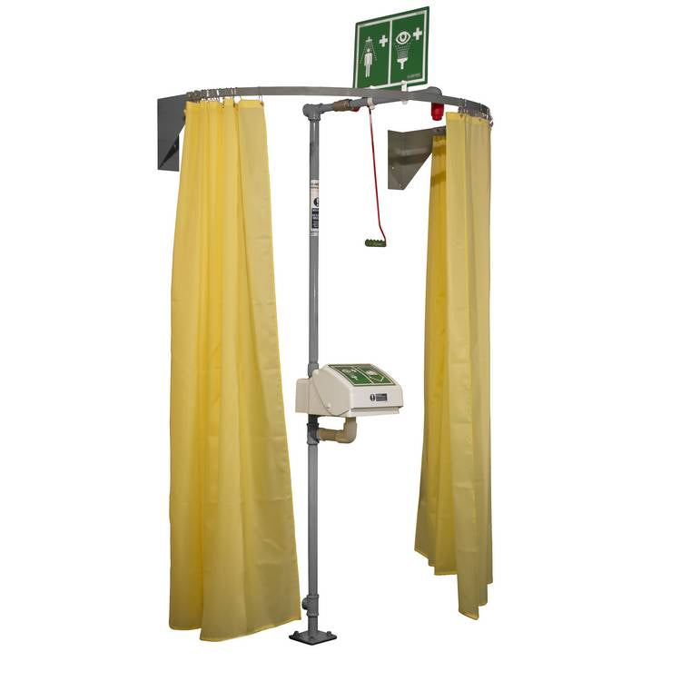 Hughes Safety Shower Modesty Curtain, Wall Mounted