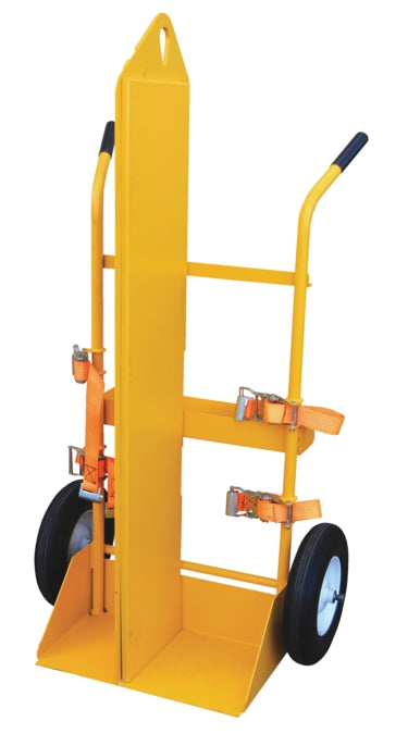 Fire Protection Welding Cylinder Torch Cart w/ Foam Filled Wheels & Overhead Eye Lift