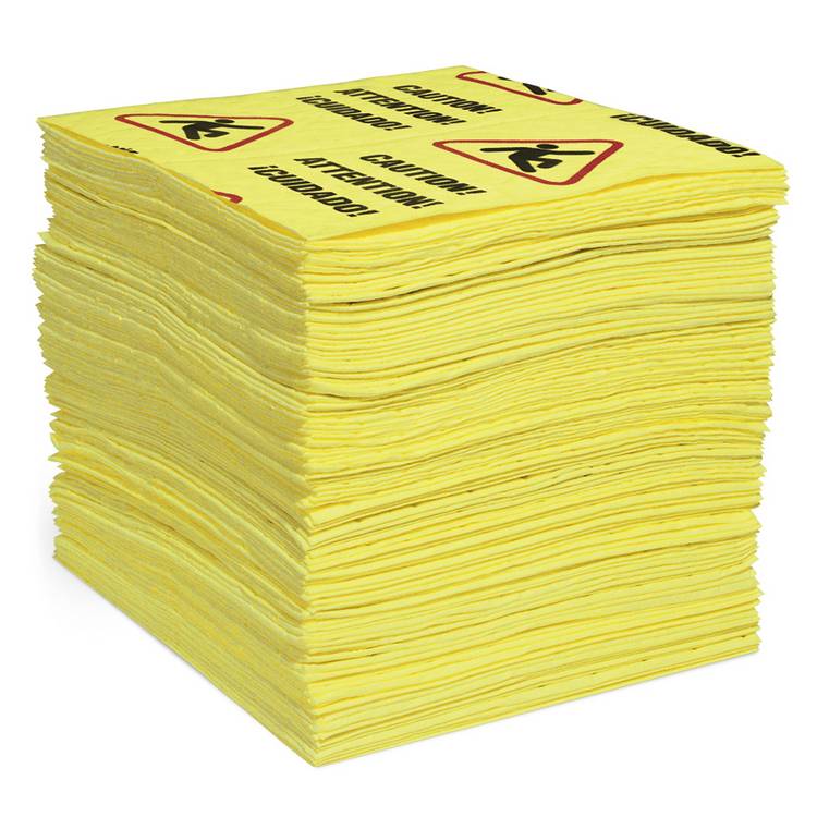 Caution Rug SpillTech Caution Mat Universal Absorbent Pads 15x19in Yellow 100 Pack ...