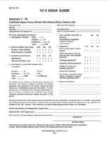 Confined Space Entry Permit - Checklist