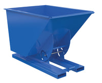 Thumbnail for Vestil Steel Heavy Duty No Bump & Dump Hopper 1 Cubic Yard 6000 Lb. Capacity Blue