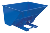 Thumbnail for Vestil Steel Heavy Duty No Bump & Dump Hopper 3 Cubic Yard 6000 Lb. Capacity Blue