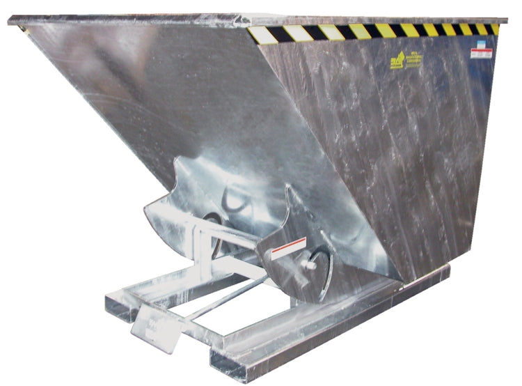 2 CuYd 70 Degree Heavy Duty Self Dumping Hopper w/ Bumper Release - Galvanized