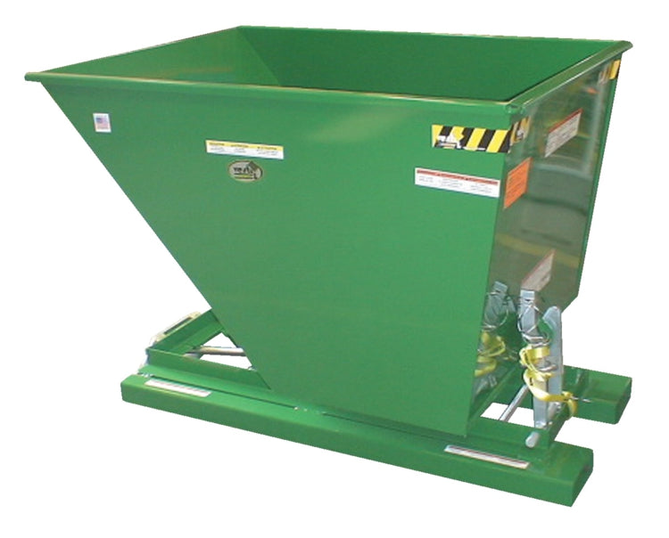 2 CuYd 70 Degree Medium Duty Self Dumping Hopper w/ Bumper Release - Green