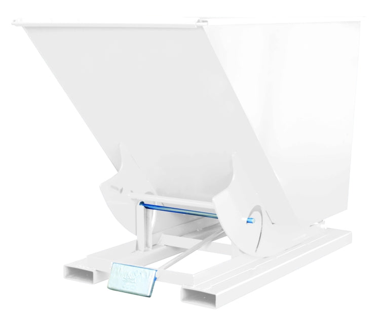 1-1/2 CuYd 70 Degree Heavy Duty Self Dumping Hopper w/ Bumper Release - White