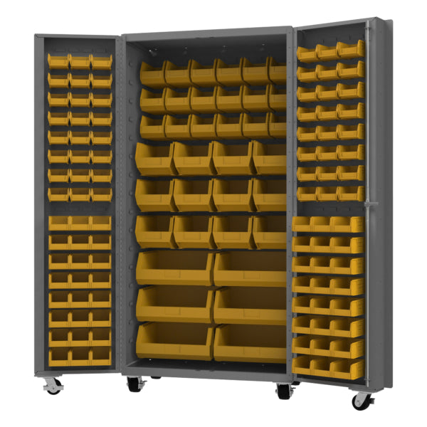 Mobile Bin Cabinet, 132 Bins