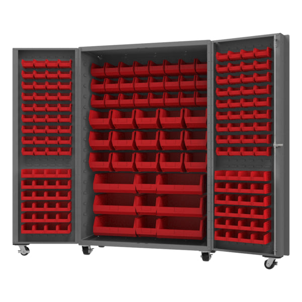 Mobile Bin Cabinet, 168 Bins