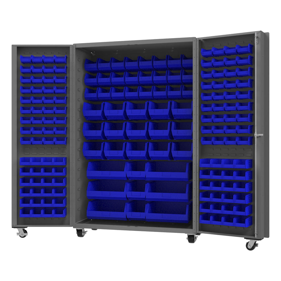 Mobile Bin Cabinet, 168 Bins