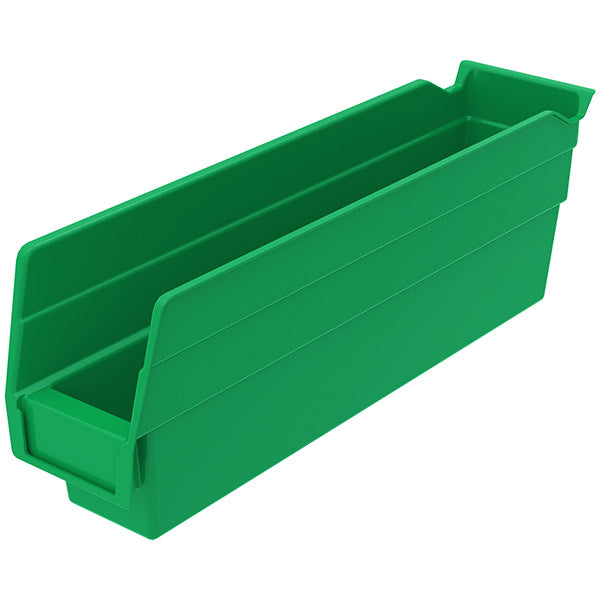 Akro-Mils® Shelf Bin, 11 5/8"L x 4"H x 2 3/4"W, Green, 1/Each