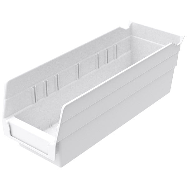 Akro-Mils® Shelf Bin, 11 5/8"L x 4"H x 4 1/8"W, White, 1/Each