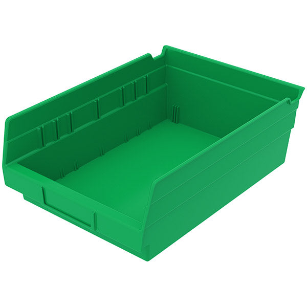 Akro-Mils® Shelf Bin, 11 5/8"L x 4"H x 8 3/8"W, Green, 1/Each