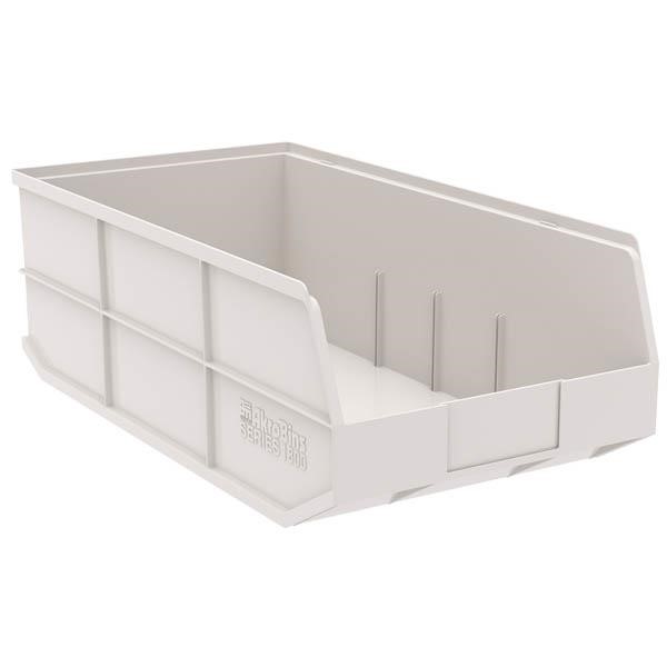 Akro-Mils® 1800 Series AkronBins® Storage Bins, 20 1/2"L x 7"H x 11"W, Beige, 1/Each