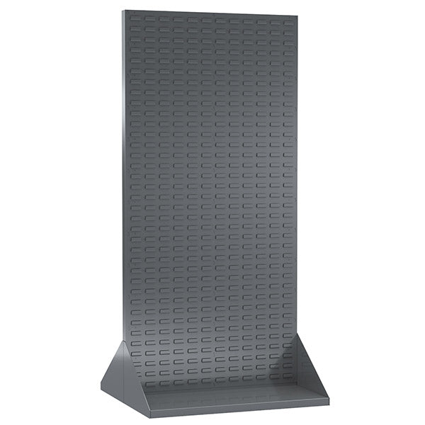 Akro-Mils® Heavy-Duty Double-Sided Louvered Floor Rack, 66 3/8" x 18", Gray, 1/Each