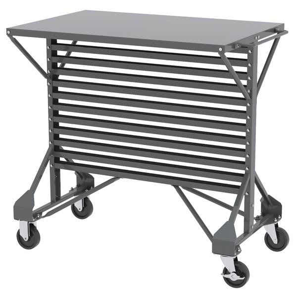 Akro-Mils® Mobile Bin Cart, 38 1/2"L x 36 1/2"H x 24"W, Gray, 1/Each