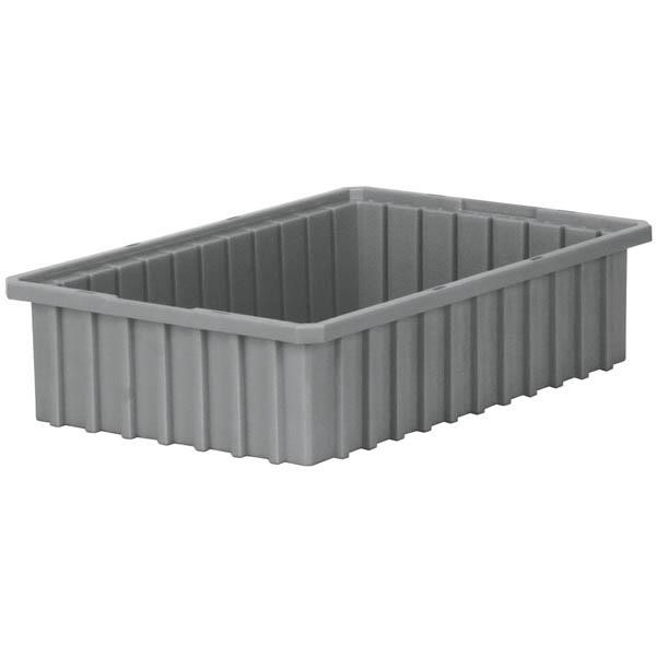 Akro-Mils® Akro-Grid Dividable Grid Container, 16 1/2"L x 4"H x 10 7/8"W, Gray, 1/Each