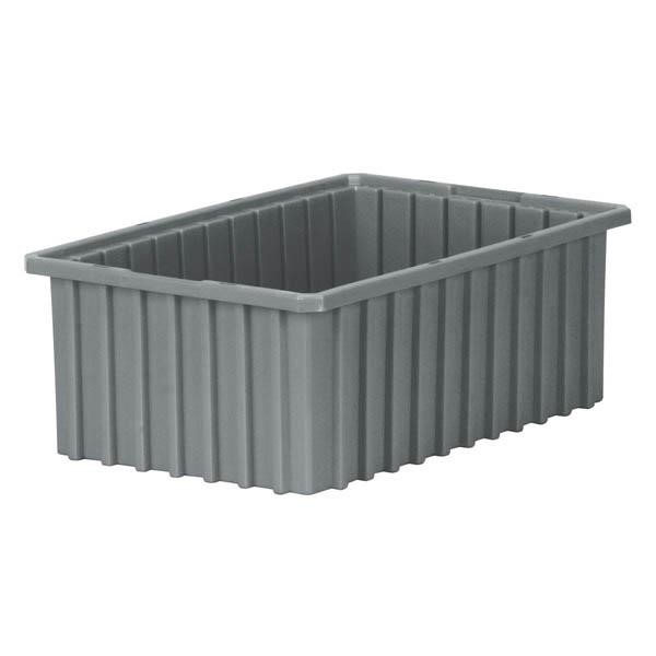 Akro-Mils® Akro-Grid Dividable Grid Container, 16 1/2"L x 6"H x 10 7/8"W, Gray, 1/Each