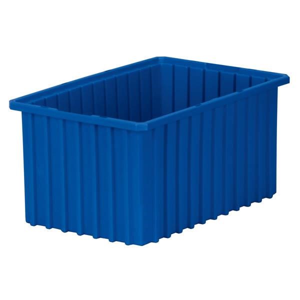 Akro-Mils® Akro-Grid Dividable Grid Container, 16 1/2"L x 8"H x 10 7/8"W, Blue, 1/Each