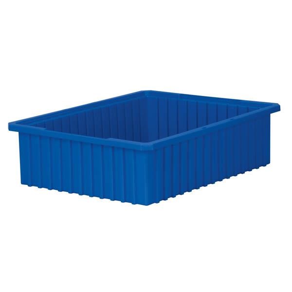 Akro-Mils® Akro-Grid Dividable Grid Container, 22 3/8"L x 6"H x 17 3/8"W, Blue, 1/Each