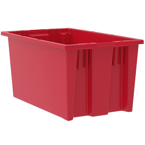 Akro-Mils® Nest & Stack Tote, 18"L x 9"H x 11"W, Red, 1/Each