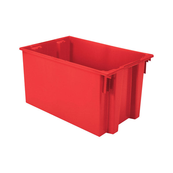 Akro-Mils® Nest & Stack Totes, 29 1/2"L x 15"H x 19 1/2"W, Red, 1/Each