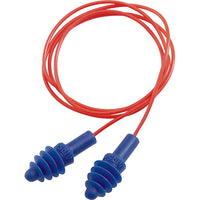 Thumbnail for Honeywell Howard Leight AirSoft Corded Earplugs, Polycord, Red/Blue, 100/Box