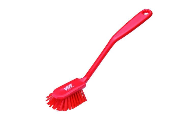 Dish Brush Soft Bristles Red