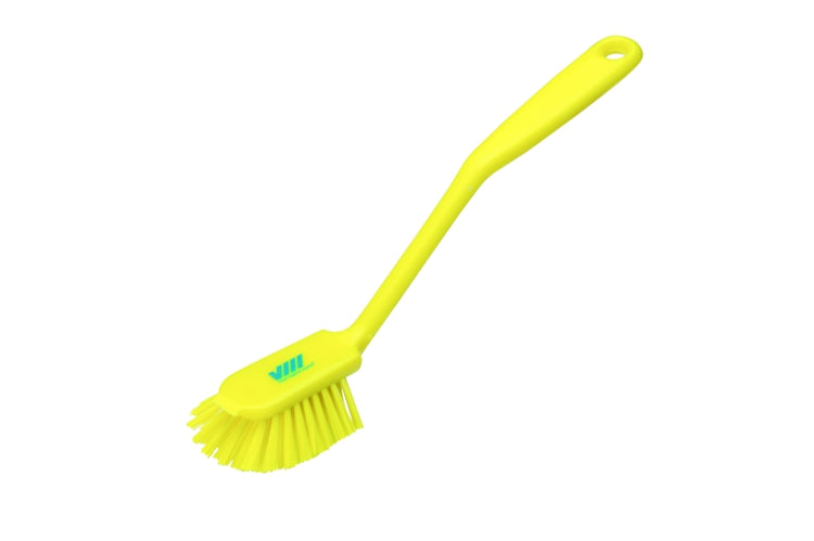 Dish Brush Soft Bristles Yellow