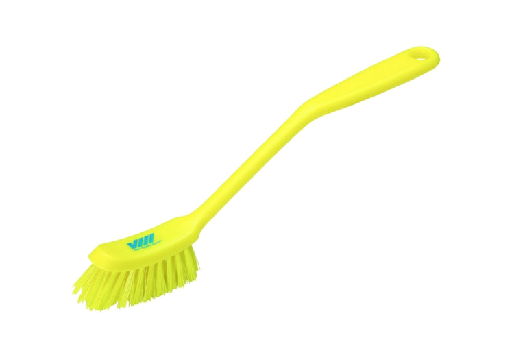 Dish Brush Stiff Bristles Yellow
