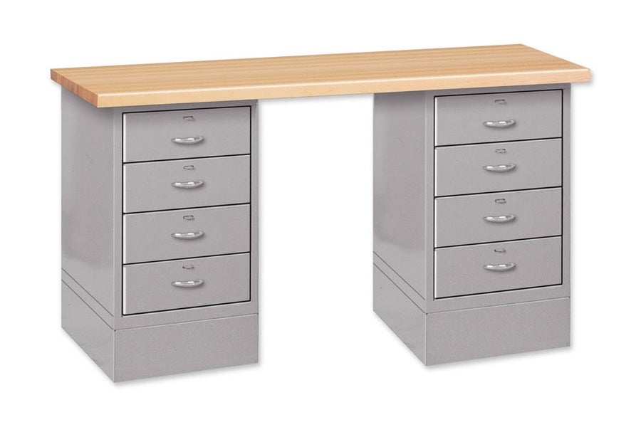 Pucel 30" x 60" Drawer Cabinet Bench w/ Wood Top