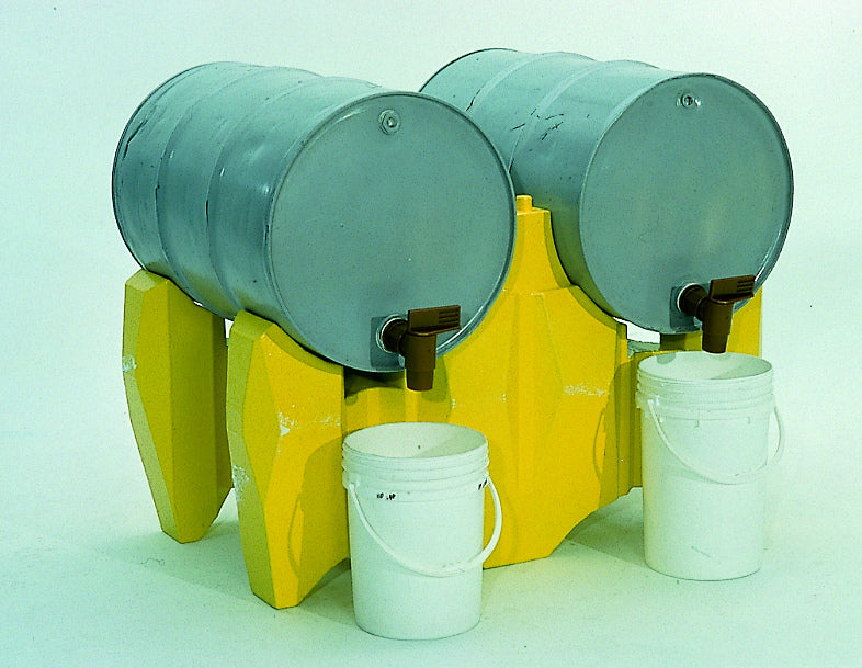 UltraTech Polyethylene Drum Rack Spill Containment Yellow Gray 2389 ...