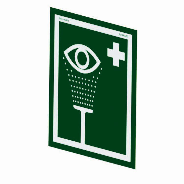 Universal Eye/Face Wash Sign For Wall Mounting