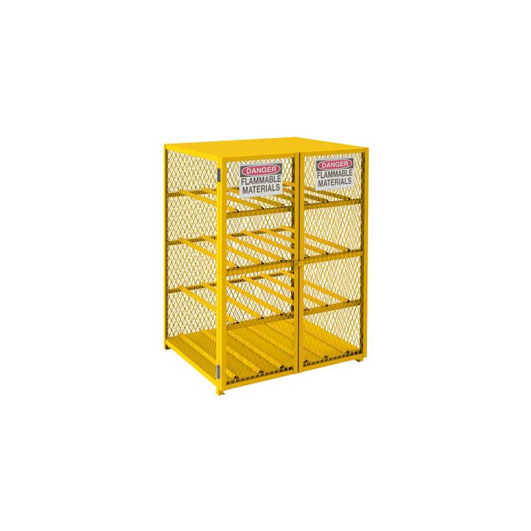 DURHAM ECON GAS CYL CAB, 12CYL, SC, #50 YELLOW - Model EGCC12-SC-50