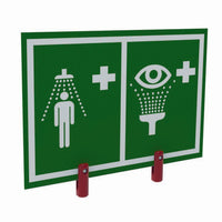 Thumbnail for Universal Safety Shower and Eye/Face Wash Sign With Brackets, Outdoor Showers With Insulation