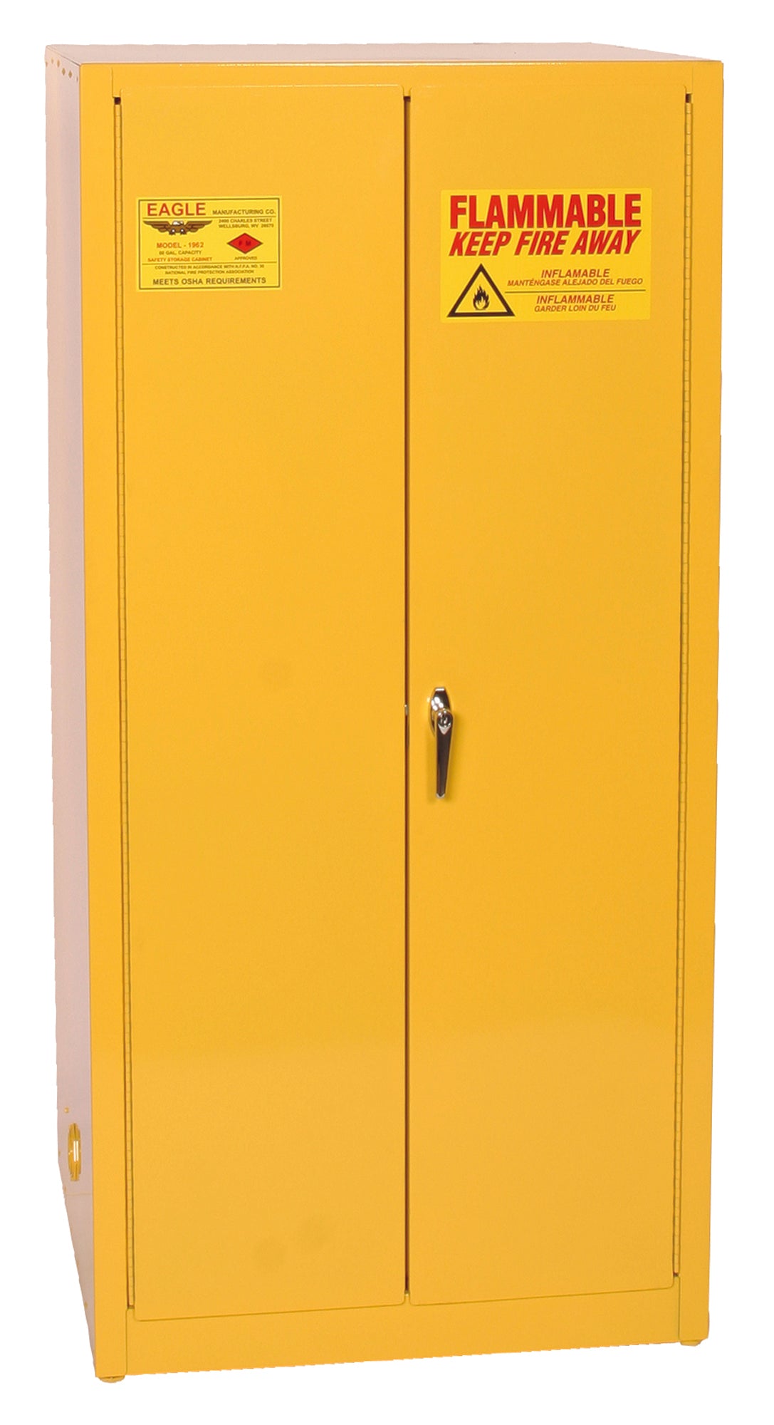 Eagle 60-Gallon 2 Manual-Close Doors Cabinet
