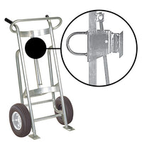 Thumbnail for Valley Craft 2-Wheel Drum Hand Truck - Aluminum, (2) Pneumatic Wheels, 1000 lb. Capacity, Standard Chime Hook for Steel/Plastic/Fiber Drums