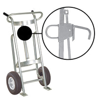 Thumbnail for Valley Craft 2-Wheel Drum Hand Truck - Aluminum, (2) Pneumatic Wheels, 1000 lb. Capacity, Chime Hook for Steel/Plastic/Fiber Drums w/ Locking Cover