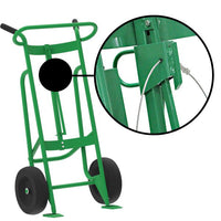 Thumbnail for Valley Craft 2-Wheel Drum Hand Truck - Steel, (2) Pneumatic Wheels, 1000 lb. Capacity, Chime Hook w/ Security Cable for Steel/Plastic/Fiber Drums