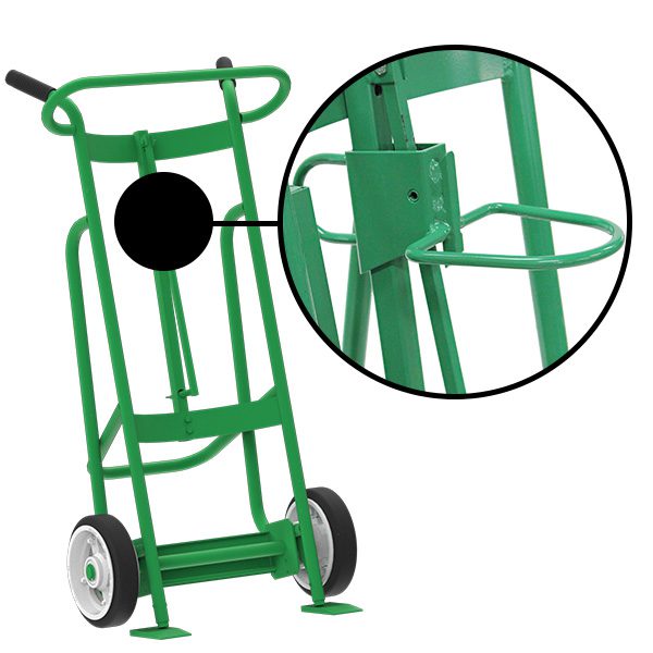 Valley Craft 2-Wheel Drum Hand Truck - Steel, (2) Solid Rubber Wheels, 1000 lb. Capacity, Chime Hook for Plastic Drums