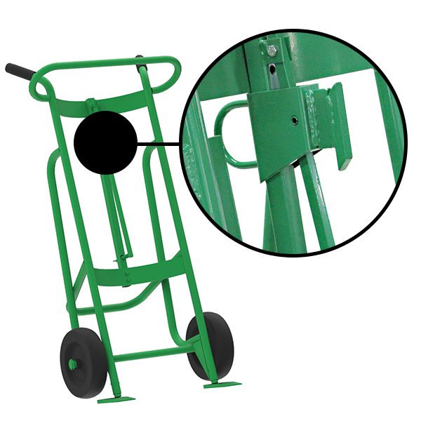 Valley Craft 2-Wheel Drum Hand Truck - Steel, (2) Mold-On Rubber Wheels, 1000 lb. Capacity, Standard Chime Hook for Steel/Plastic/Fiber Drums