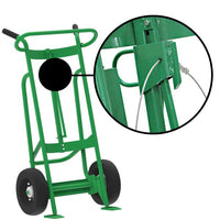 Thumbnail for Valley Craft 2-Wheel Drum Hand Truck - Steel, (2) Pneumatic Wheels, Hand Brake, 1000 lb. Capacity, Chime Hook w/ Security Cable for Steel/Plastic/Fiber Drums