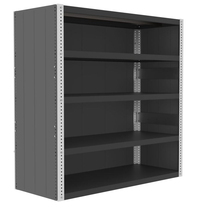 Valley Craft Heavy Duty Shelving, 12 Gauge - Enclosed, 60"W x 24"D x 60"H, 2500 lb. Capacity/Shelf