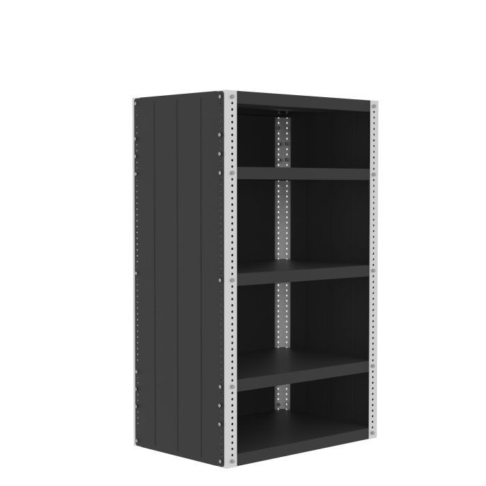 Valley Craft Heavy Duty Shelving, 12 Gauge - Enclosed, 36"W x 24"D x 60"H, 2500 lb. Capacity/Shelf