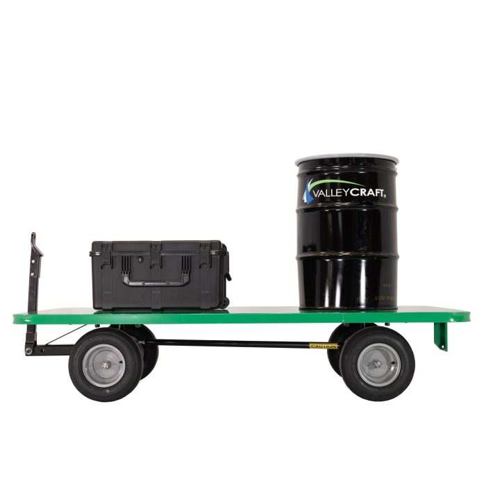 Valley Craft Quad-Steer Trailer - 4000 lb. Capacity, 96"L x 48"W Deck, Pneumatic Wheels, Ring & Pintle Hitch