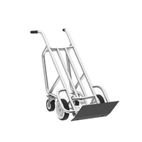 Thumbnail for Valley Craft 4-Wheel Deluxe Commercial Hand Truck, Spring-Loaded Shoe - Aluminum, (2) Solid Rubber (2) Rear Rubber Swivel Wheels, 1000 lb. Capacity