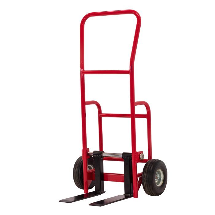 Valley Craft Multi-Use Hand Truck, Flat Forks - Steel, (2) Mold-On Rubber Wheels, 800 lb. Capacity