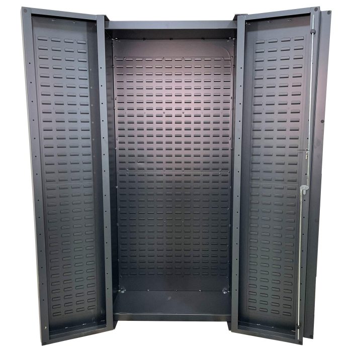 Valley Craft Bin & Shelf Cabinet, Deep Door - 36"W x 24"D x 78"H, Base, Fully Louvered, 14 Gauge