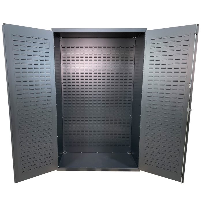 Valley Craft Bin & Shelf Cabinet - 48"W x 24"D x 78"H, Base, Fully Louvered, 14 Gauge